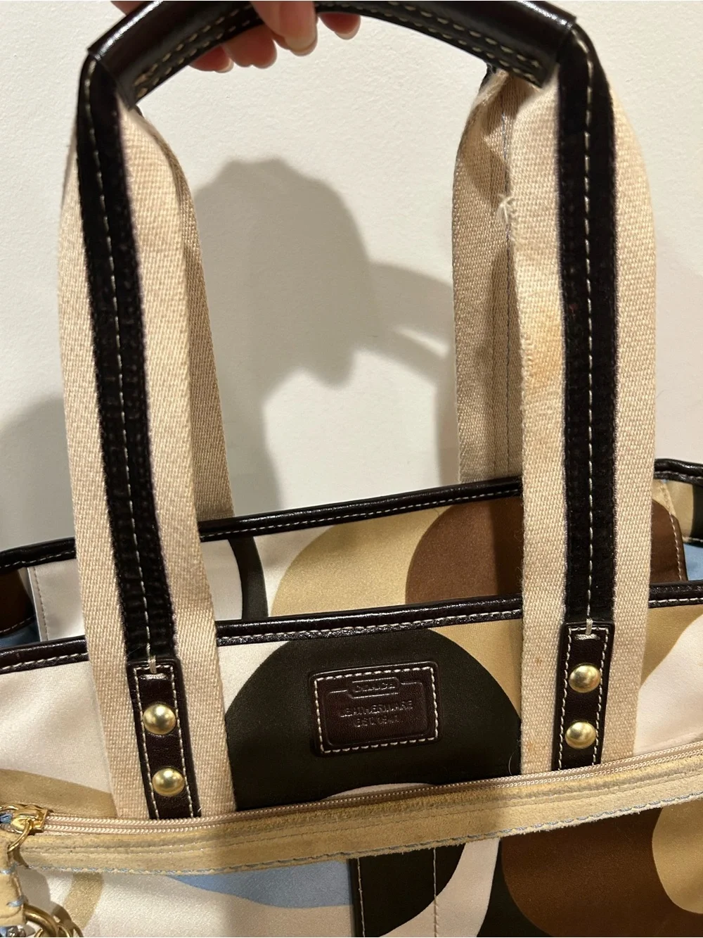 Vintage Coach Hamptons Weekend Scarf Print Tote Bag NWOT